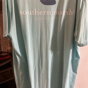 Southern Marsh Aqua Short Sleeve Tee